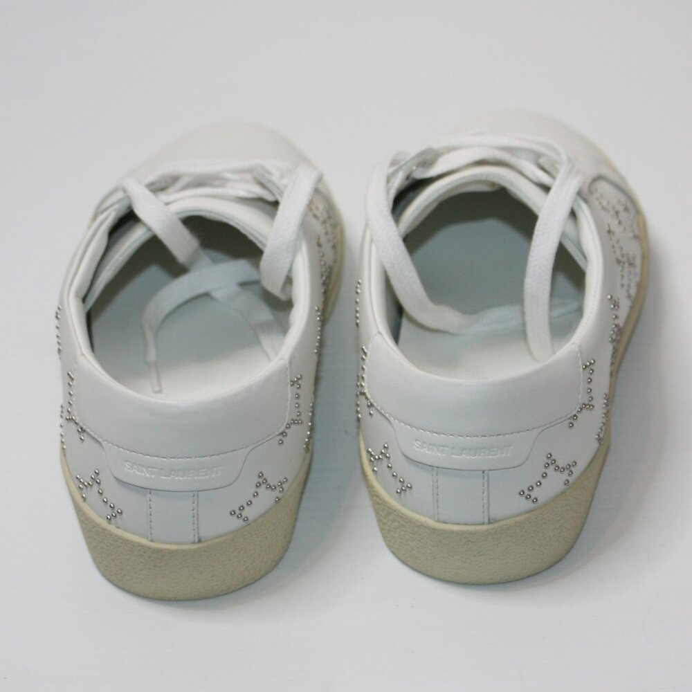 Saint Laurent Studded Star White Sneakers Shoes in size EU 39.5 / US 9.5 NEW - Picture 5 of 7
